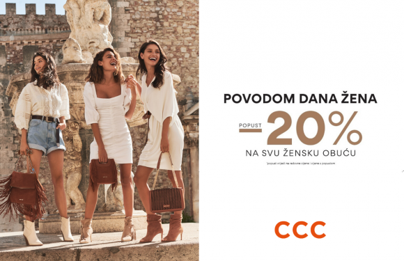 CCC povodom Dana žena daruje -20% na svu žensku odjeću