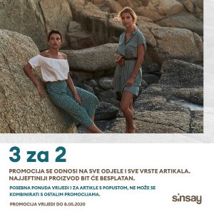 Sinsay posebna promocija “3 za 2” do 08.04.2020.