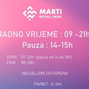 Novo radno vrijeme od 11.05.2020.