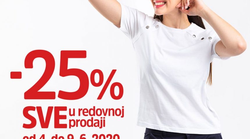 Mana 25% popust na sve u redovnoj prodaji do 09.06.2020.