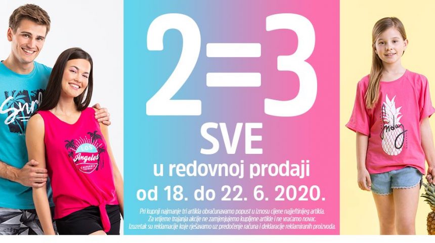 Mana trgovina “3=2” do 22. lipnja