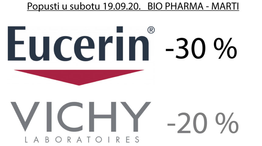 BIO PHARMA – popusti na cijelokupnu liniju Vichy i Eucerin