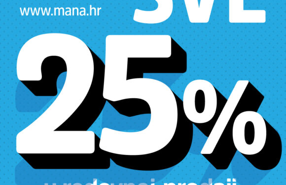 MANA vikend akcija 25% popusta