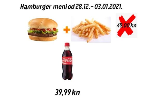 Promocija _ Fast food Bamboo do 03.01.2021. gradis Cola uz burger meni