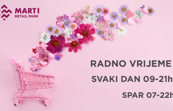 Od ponedjeljka 03.05.2021. radno vrijeme je od 09-21h (Spar 07-22h)