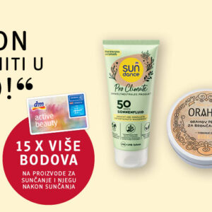 Do kraja lipnja 15x više bodova pri kupnji proizvoda za sunčanje u DM Marti