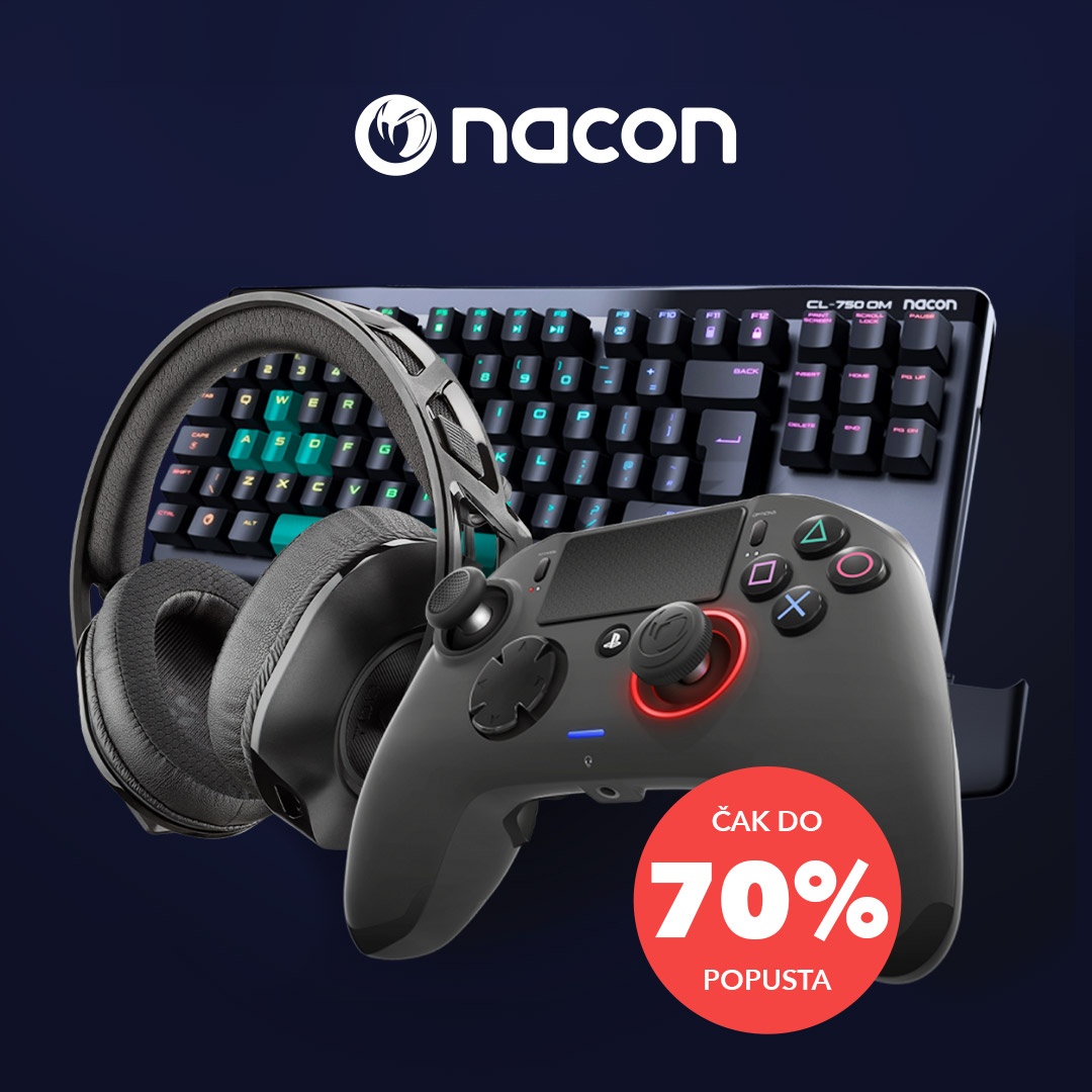 Uštedi do nevjerojatnih 70% i dominiraj igrom uz svoju novu Nacon gaming opremu! Akcija traje u Sancta Domenica do 31.8. 2021.