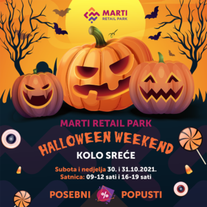 Halloween weekend u Marti retail park uz posebne popuste, kolo sreće i puno poklona
