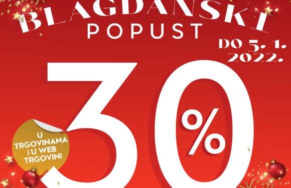 Blagdanski popusti u trgovini MANA  do 05.01.2022.