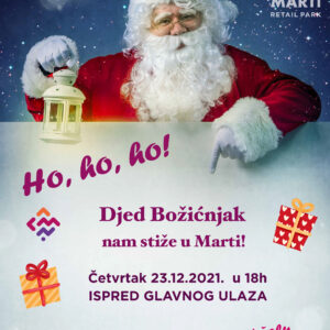Djed Božićnjak dolazi u Marti i poklone donosi – 23.12. u 18h