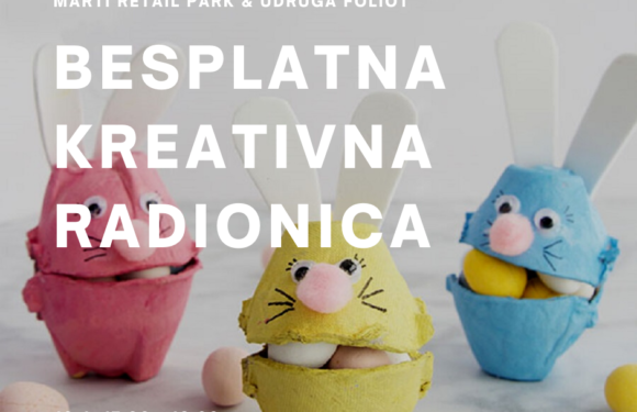 Besplatna kreativna radionica – subota 16.04. u 17h