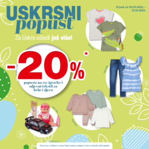 Uskršnji popust na igračke i dječju odjeću u KiK Marti – vrijedi do 10.04.2023.