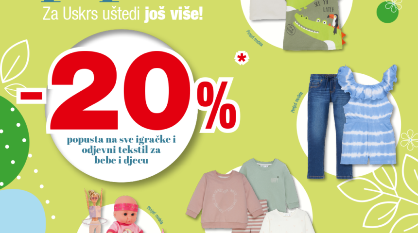 Uskršnji popust na igračke i dječju odjeću u KiK Marti – vrijedi do 10.04.2023.